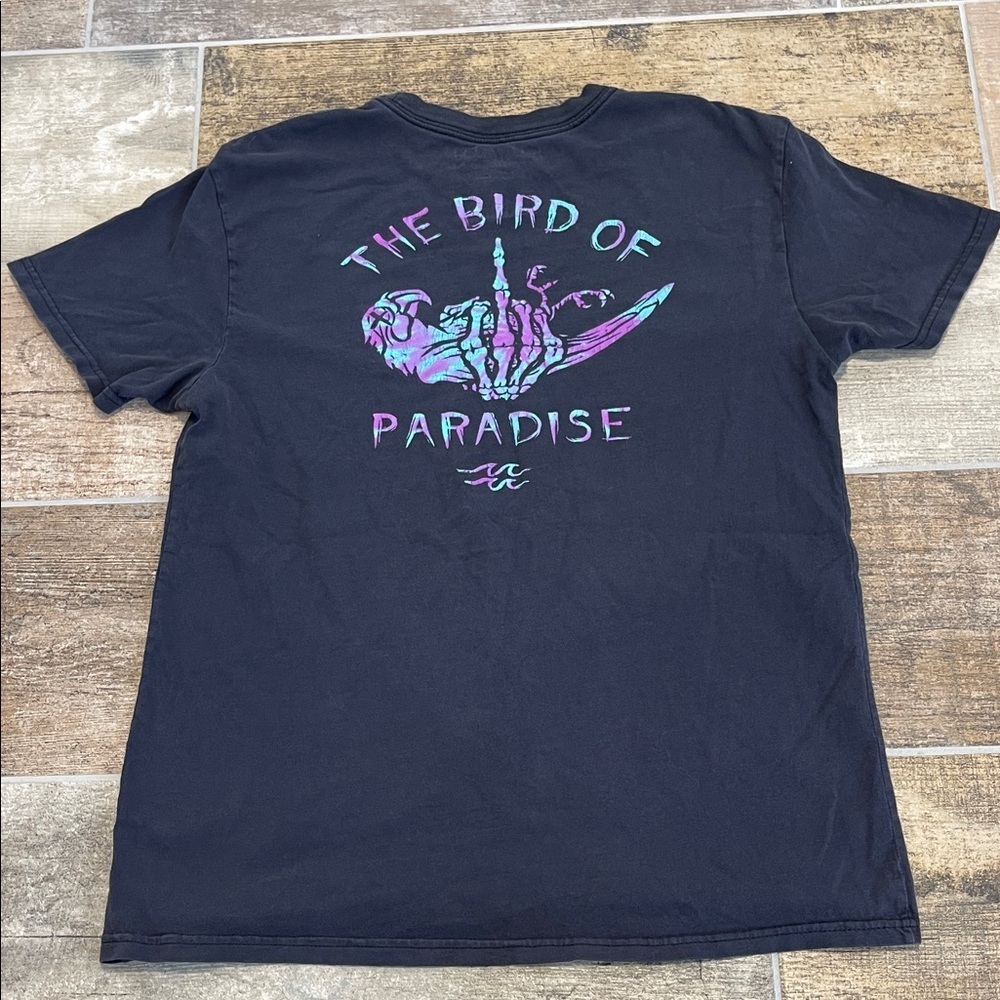 Billabong Men's Navy Birds of Paradise Graphic Tee Short Sleeve T-Shirt Small S